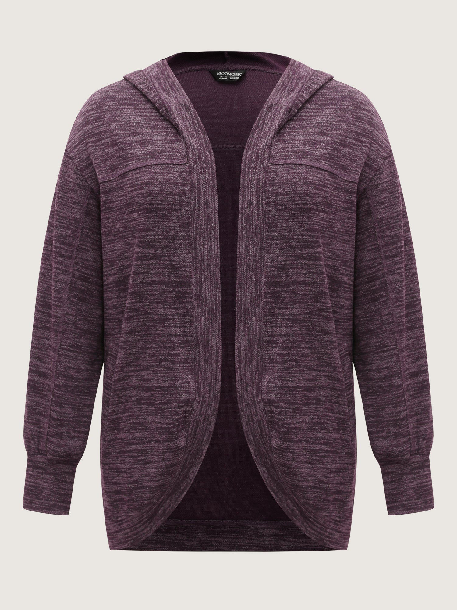 Heather Arc Hem Front-Open Jacket