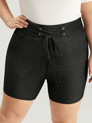 Solid High Rise Ties Very Stretchy Leggings