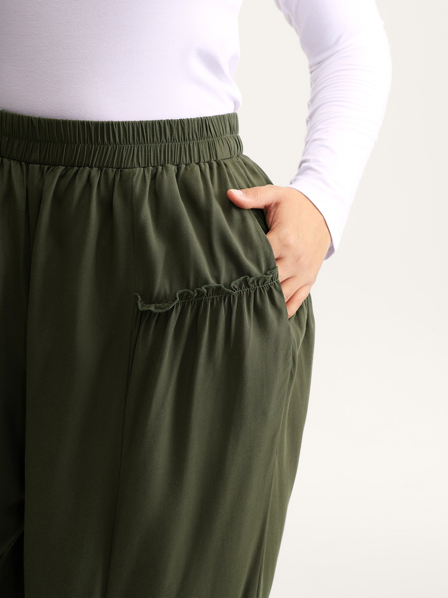 Ruffled Inclusive Jogger Pants