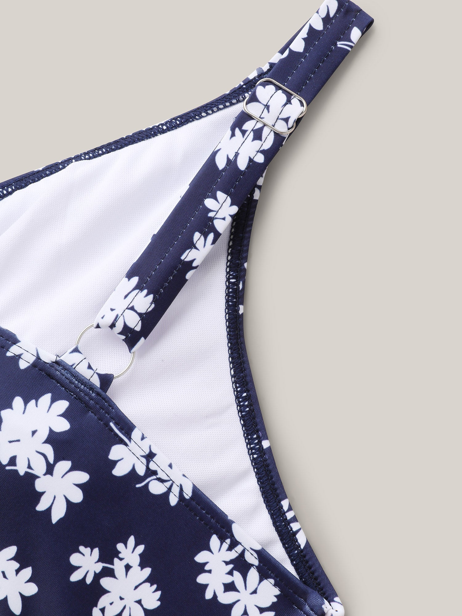 Floral Print Mesh Fit Flare Swim Dress