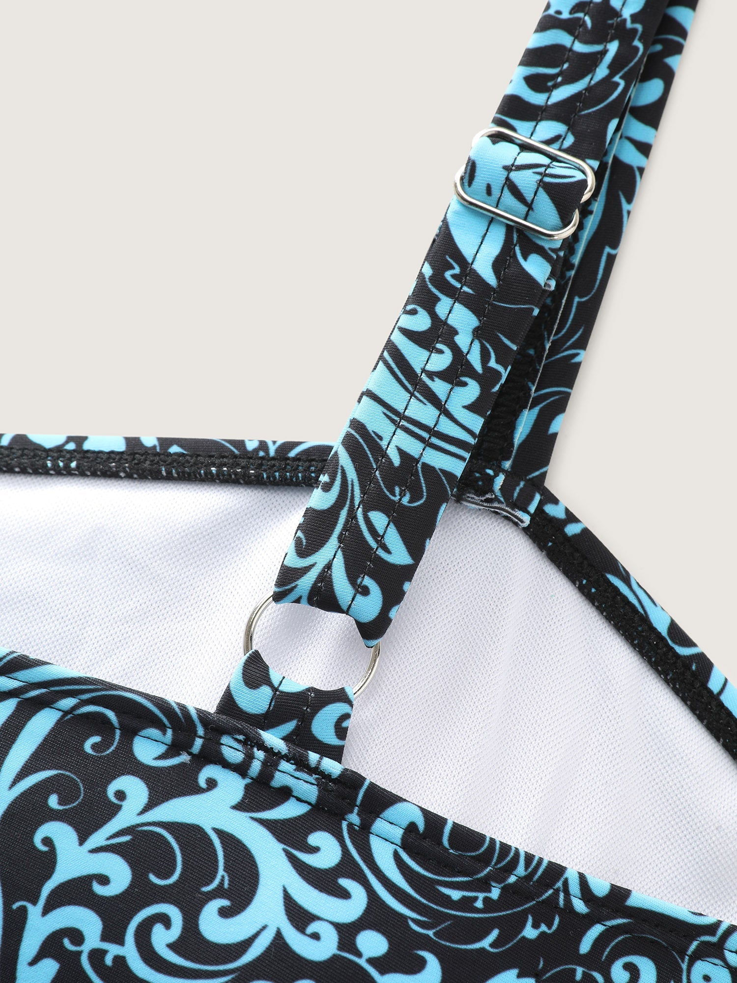 Paisley Print Twist Front Swim Dress