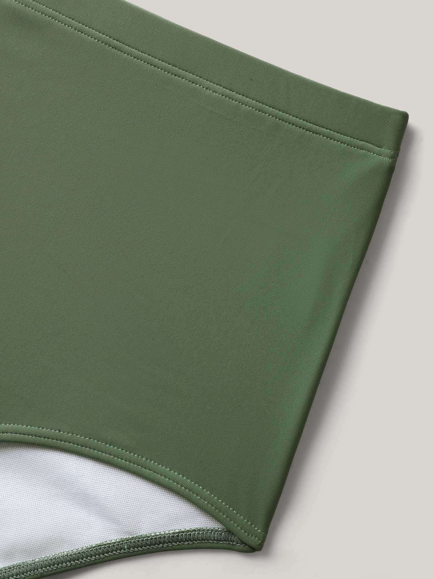 Ruffled Non-Removable Cups Swim Dress