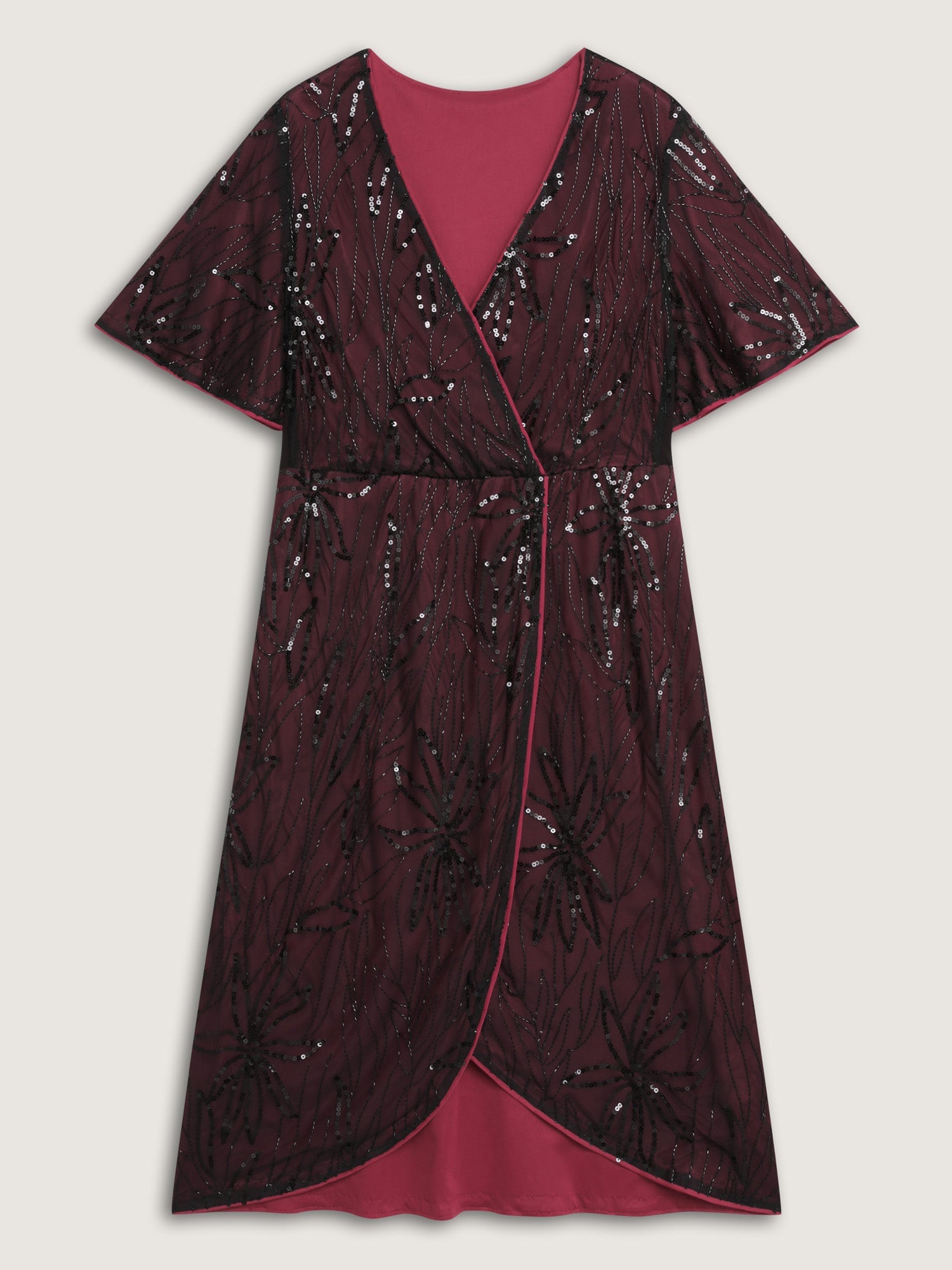 Shimmery Sequin Embroidery Pockets Party Dress