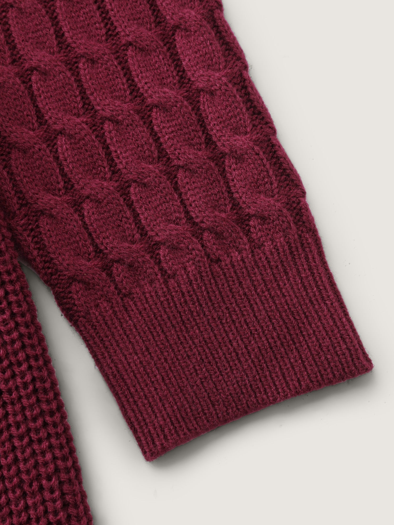 Textured Cinched-Waist A-Line Sweater Dress