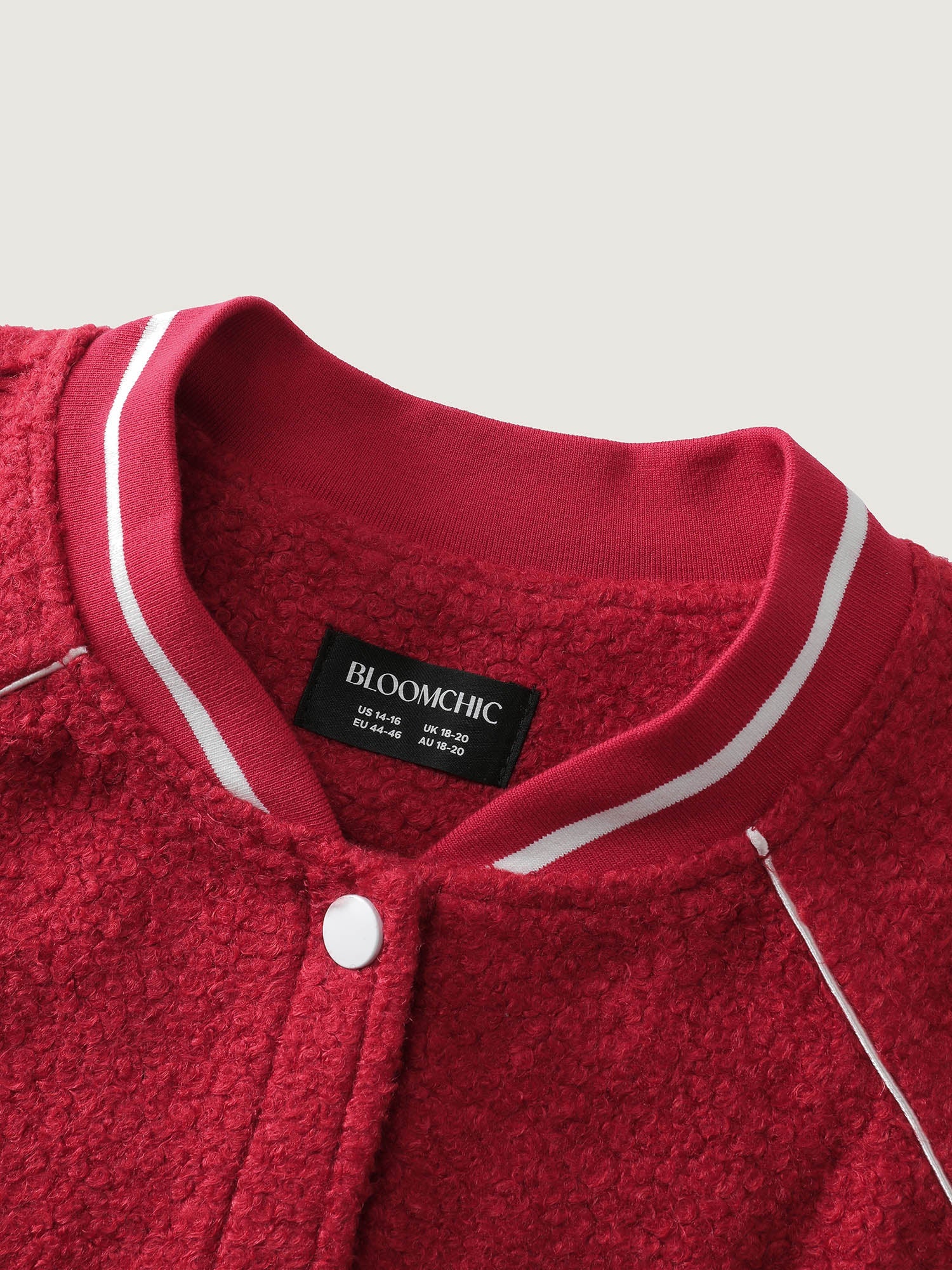 Color Contrast Raglan Sleeve Jacket