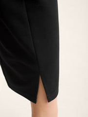 Seamed Split Hem Straight-Leg Pants