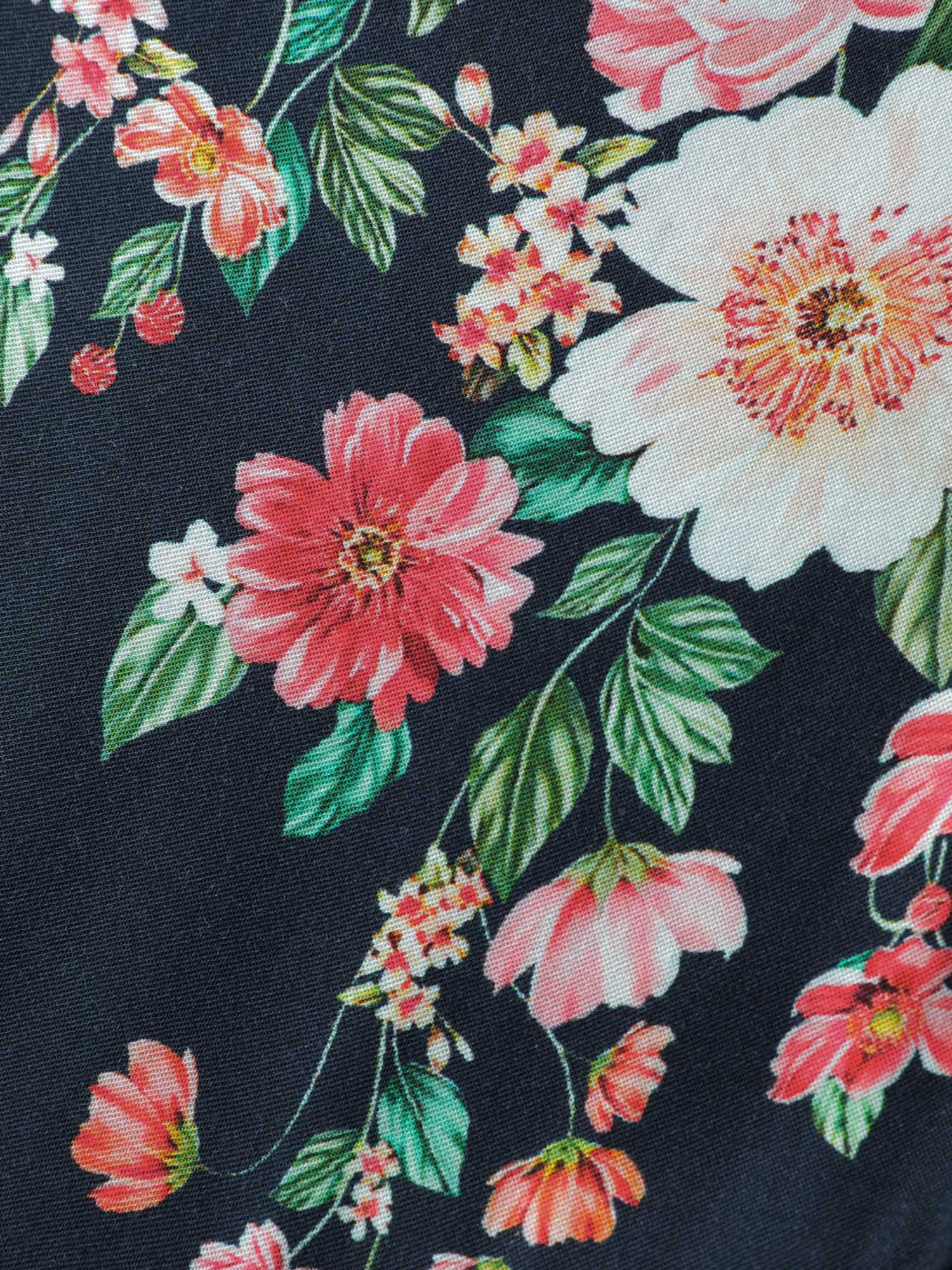 Floral Print Pockets Casual Jumpsuit