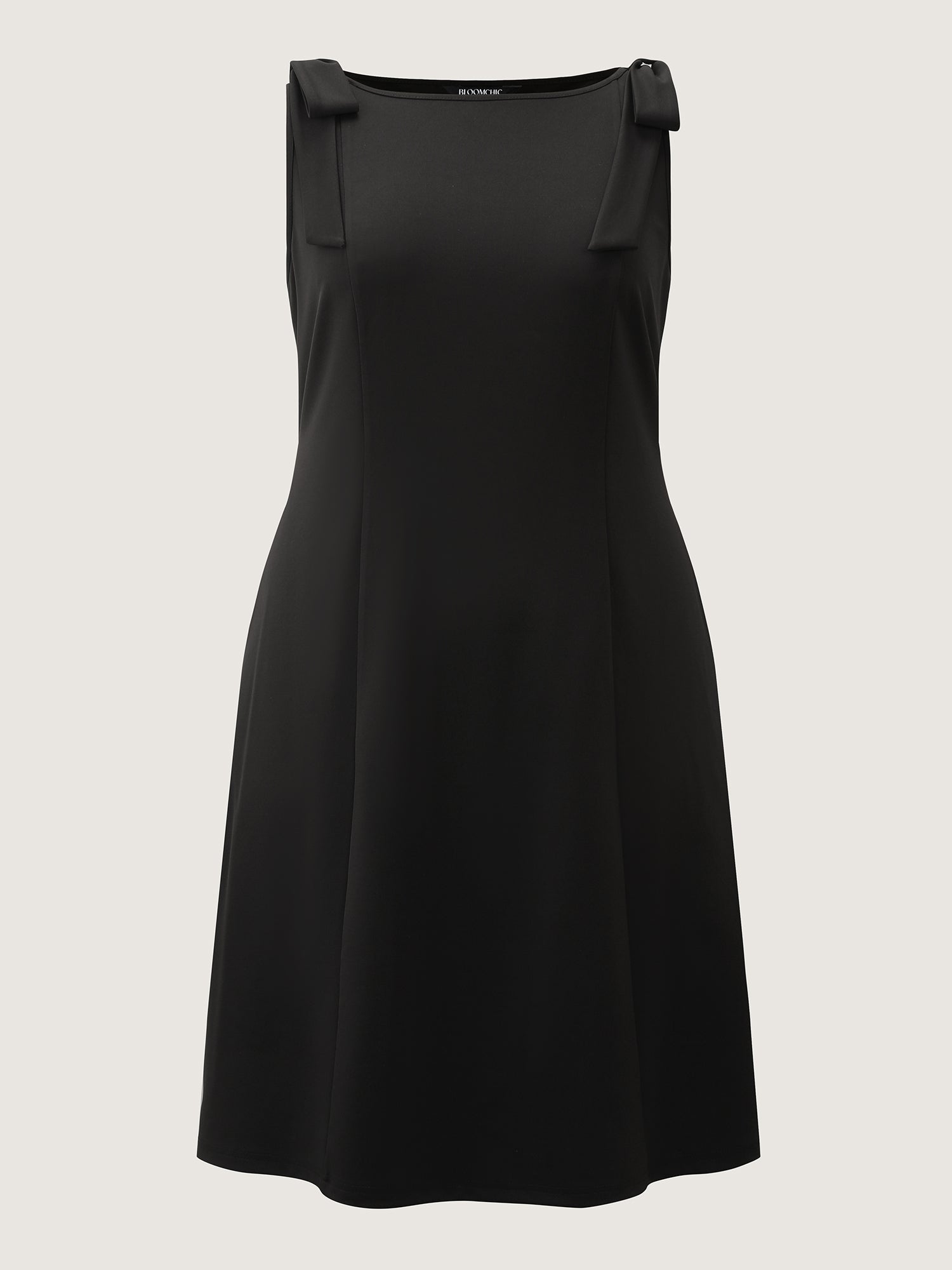 Shoulder Tie Sculpting Bodice Midi Dress