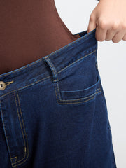 Stretchy Wide-Leg Pocket Jeans