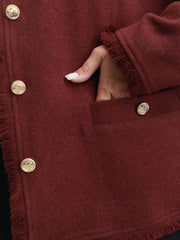 Frayed Edges Button-Down Jacket