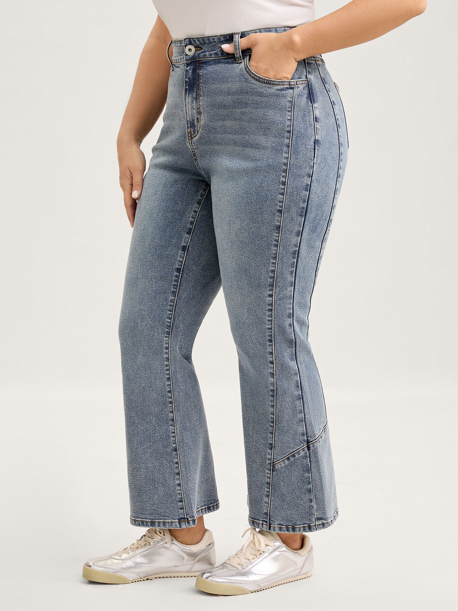 Sand Wash Bootcut Mid-Rise Jeans