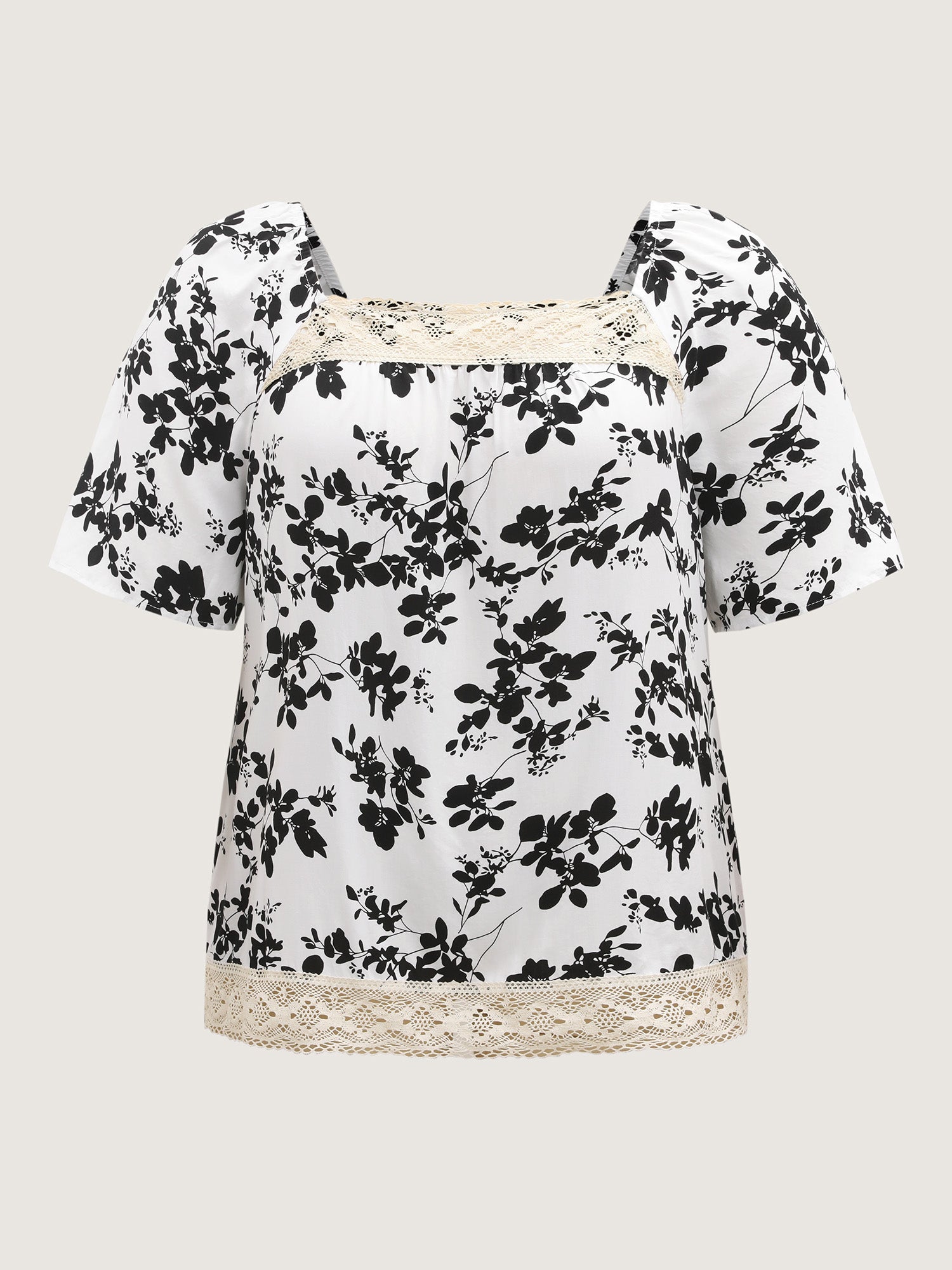 Silhouette Floral Lace Detail Blouse