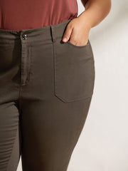 Sculpted Pockets Straight-Leg Pants