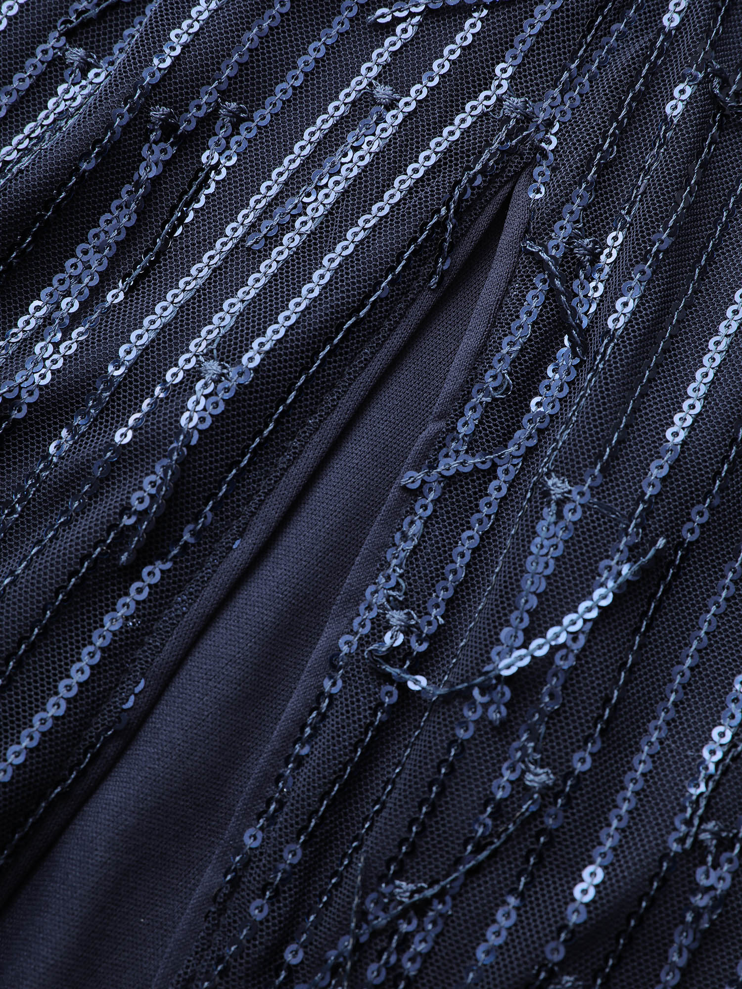 Sequin Lace High Slit Backless Maxi Dress