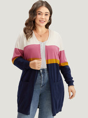 Supersoft Essentials Contrast Open Front Tunic Cardigan