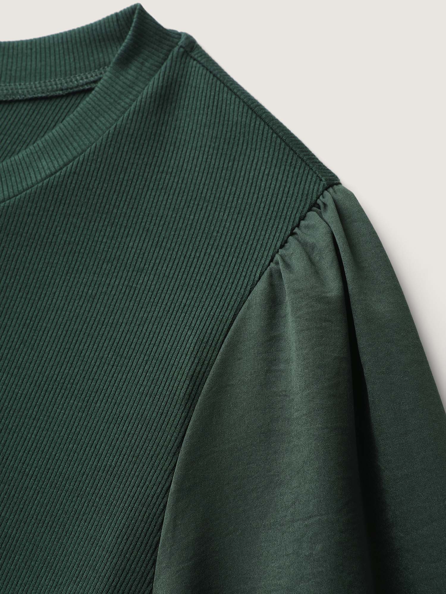 Sleeve Tie Plain Knit Solid Top