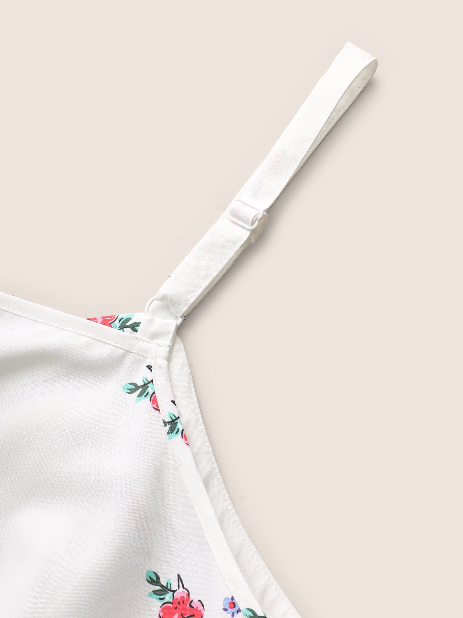 Floral Print Patchwork Cut Out Cami Top