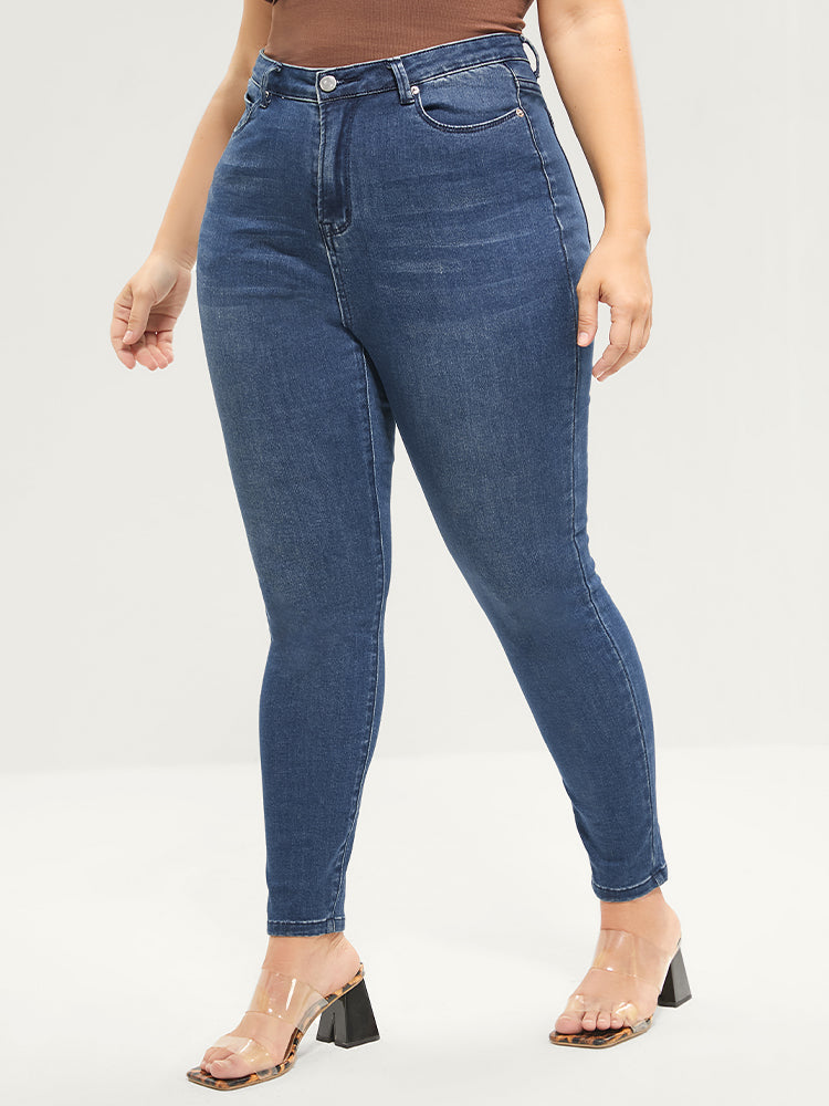 Skinny Extremely Stretchy High Rise Medium Wash Sculpt Waist Jeans