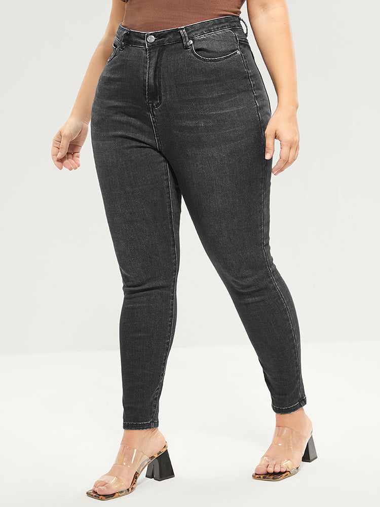 Skinny Extremely Stretchy High Rise Medium Wash Sculpt Waist Jeans