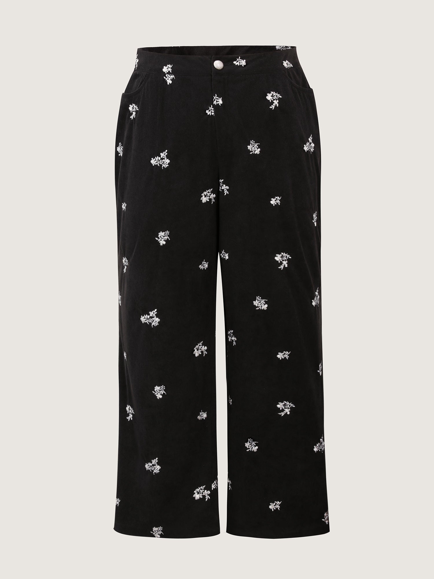 Floral Print Slit Hem Flared Pants
