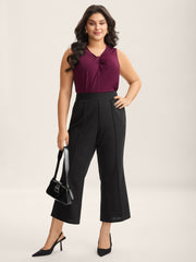Seamed Bootcut Mid-Rise Pants