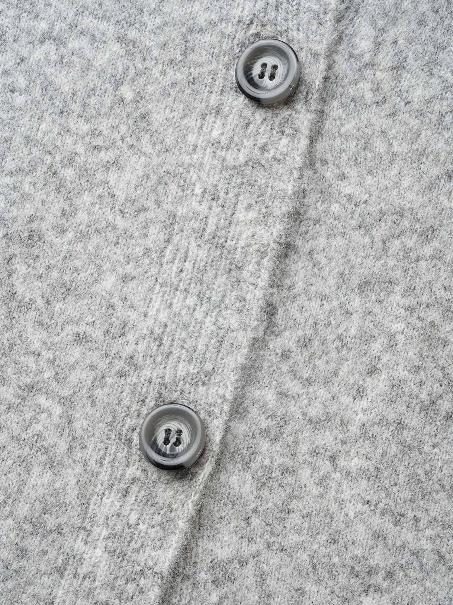 Airy Cozy Lapel Collar Pocket Wool Cardigan