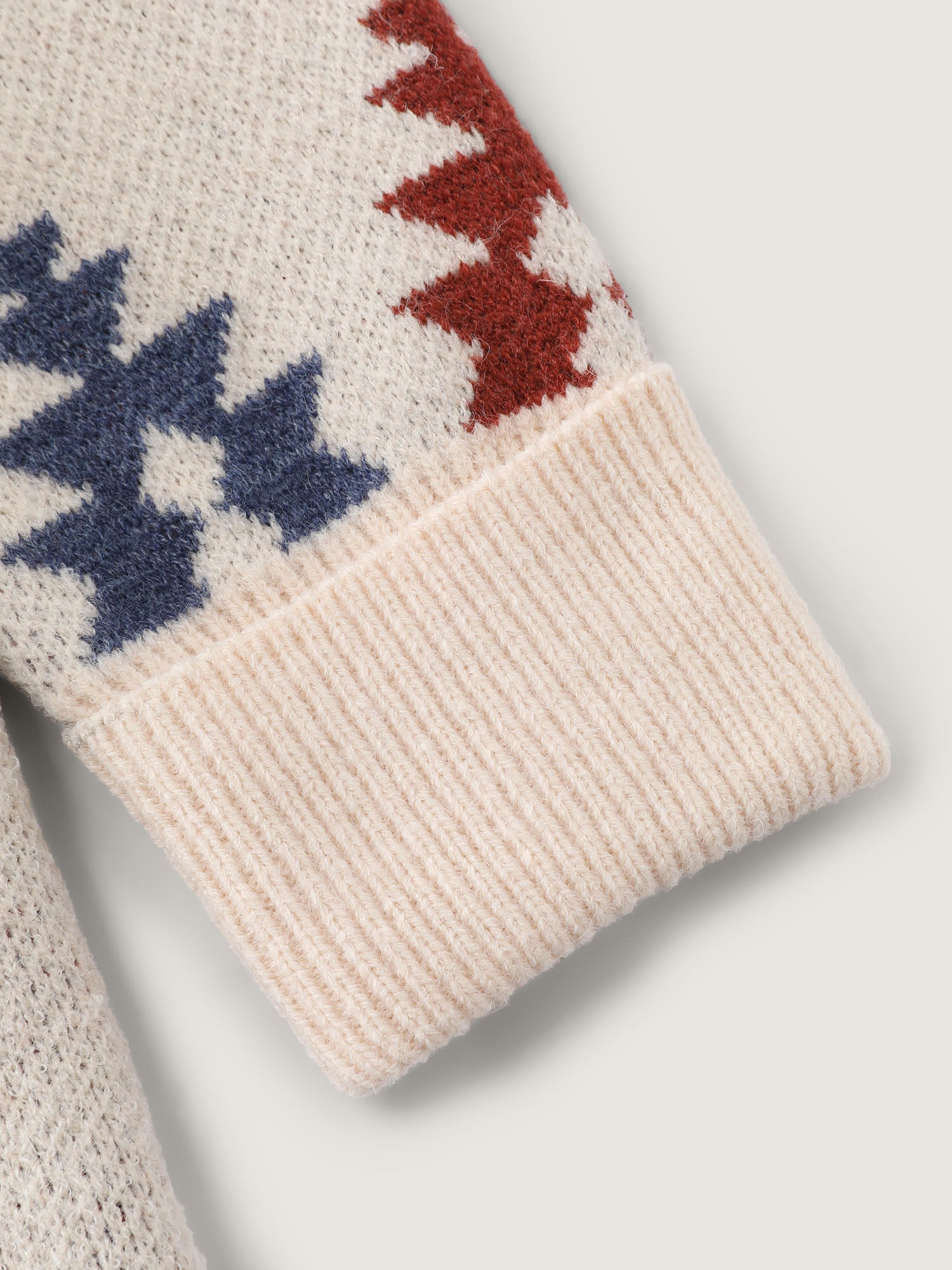 Boho Jacquard Print Pocket Knit Cardigan