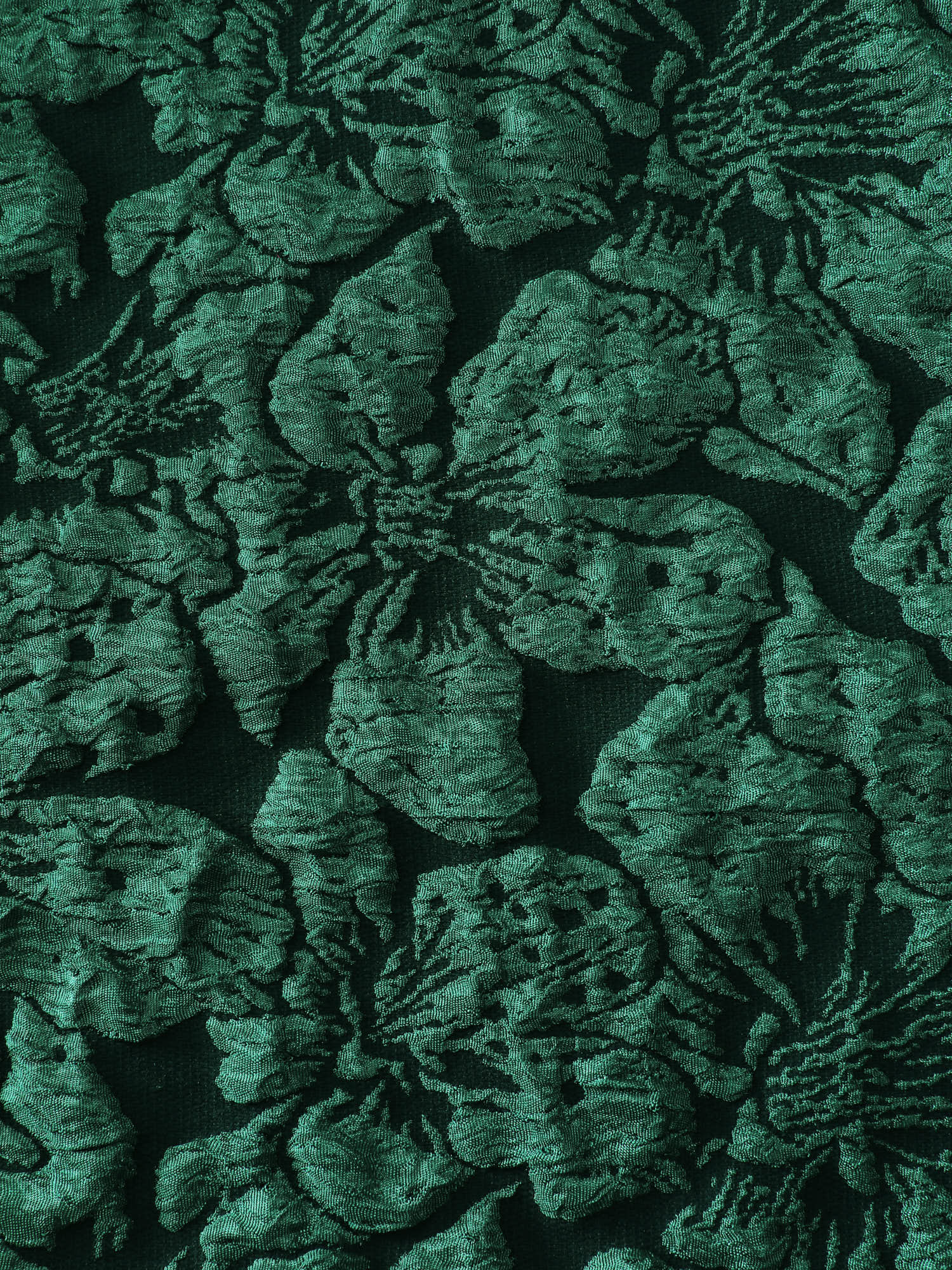 Floral Jacquard Pleated Midi Skirt