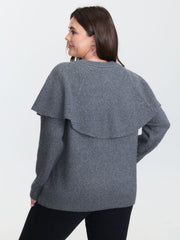 2-In-1 Cape Button Pullover
