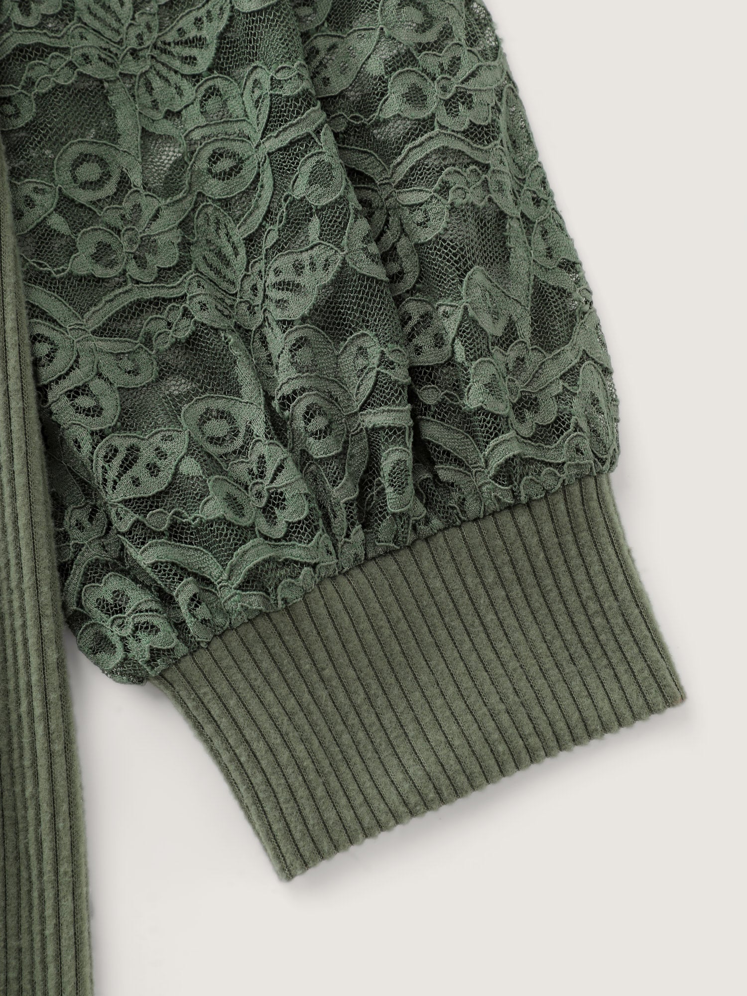 Sheer Lace Cozy Belted Waist Midi Dress