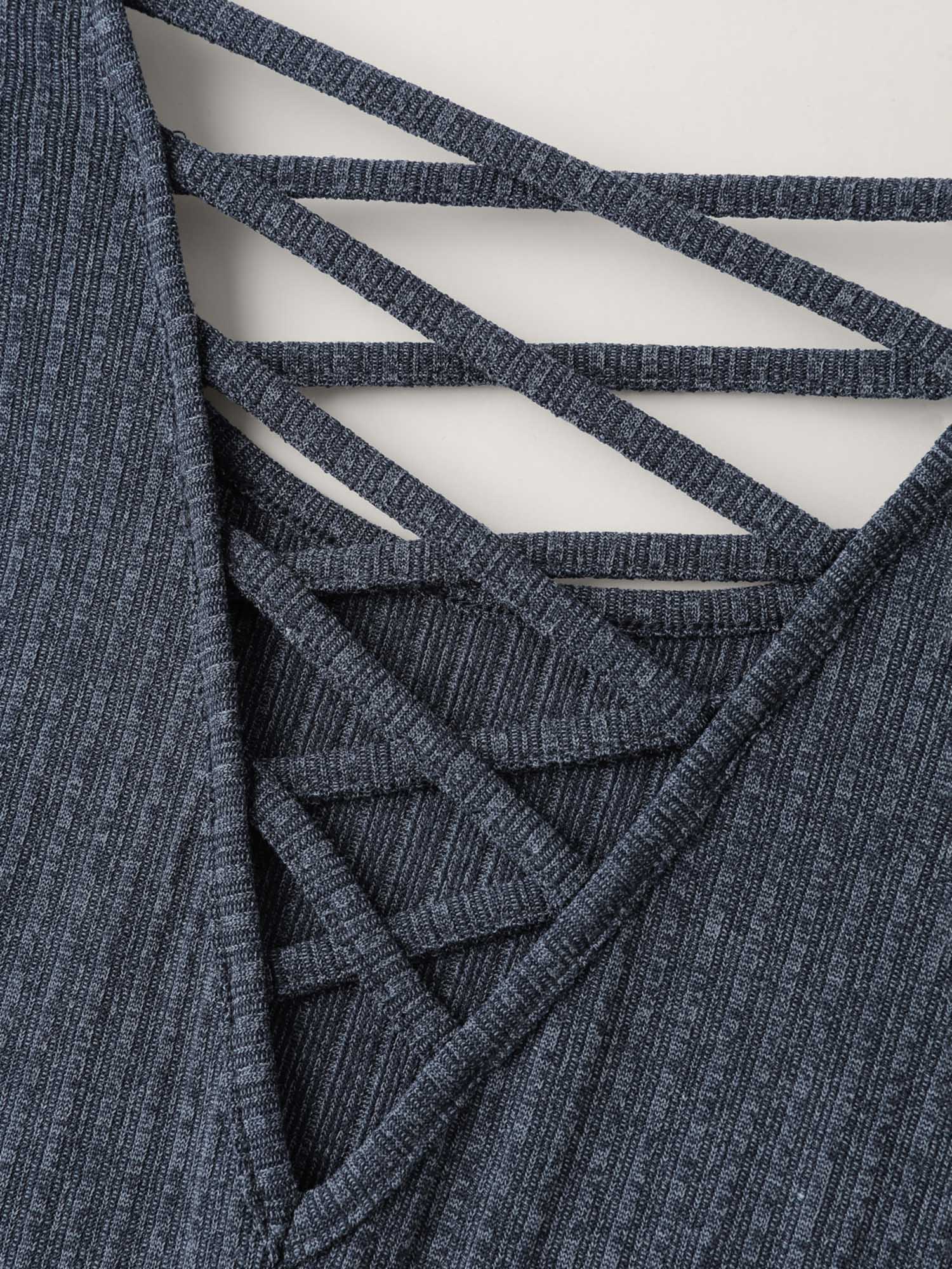 Heather Back Cut-Out Solid Midi Dress