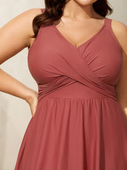 Anti-Float Ties Crossover Swim Dress