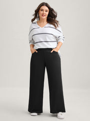 Super Stretchy Wide-Leg Casual Pocket Pants