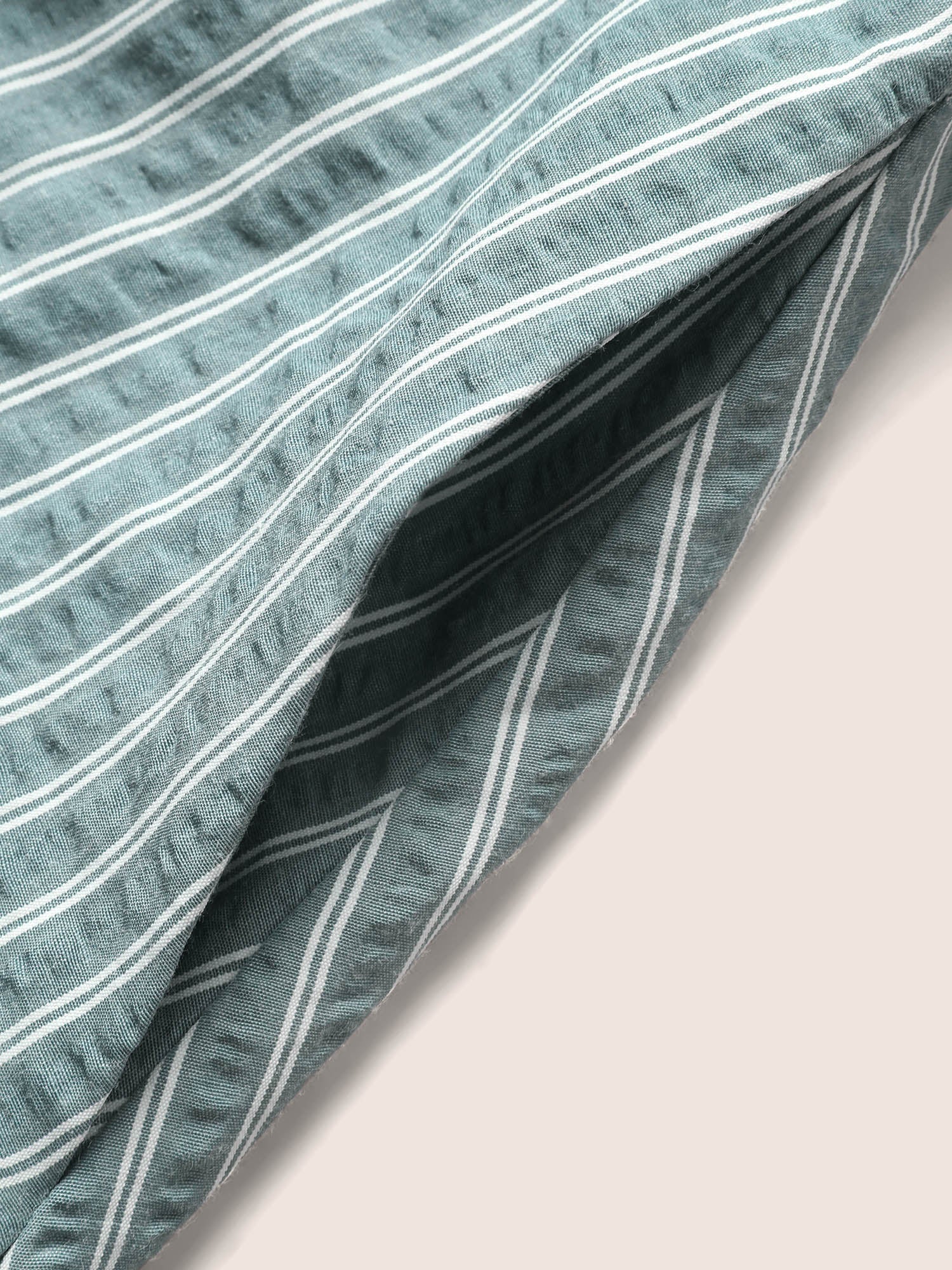 Shirt Collar Striped Midi Tank Dress