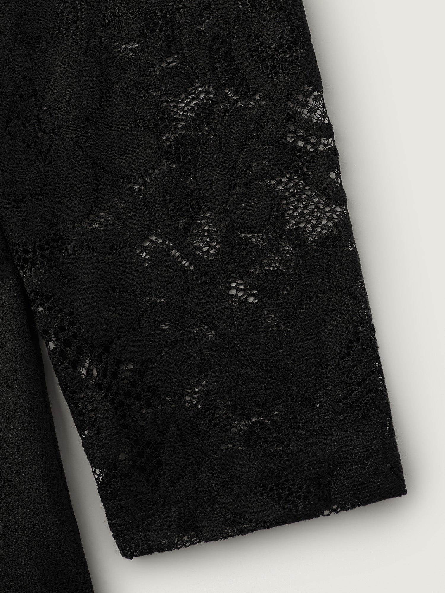 Sheer Floral Lace Fitted Midi Dress