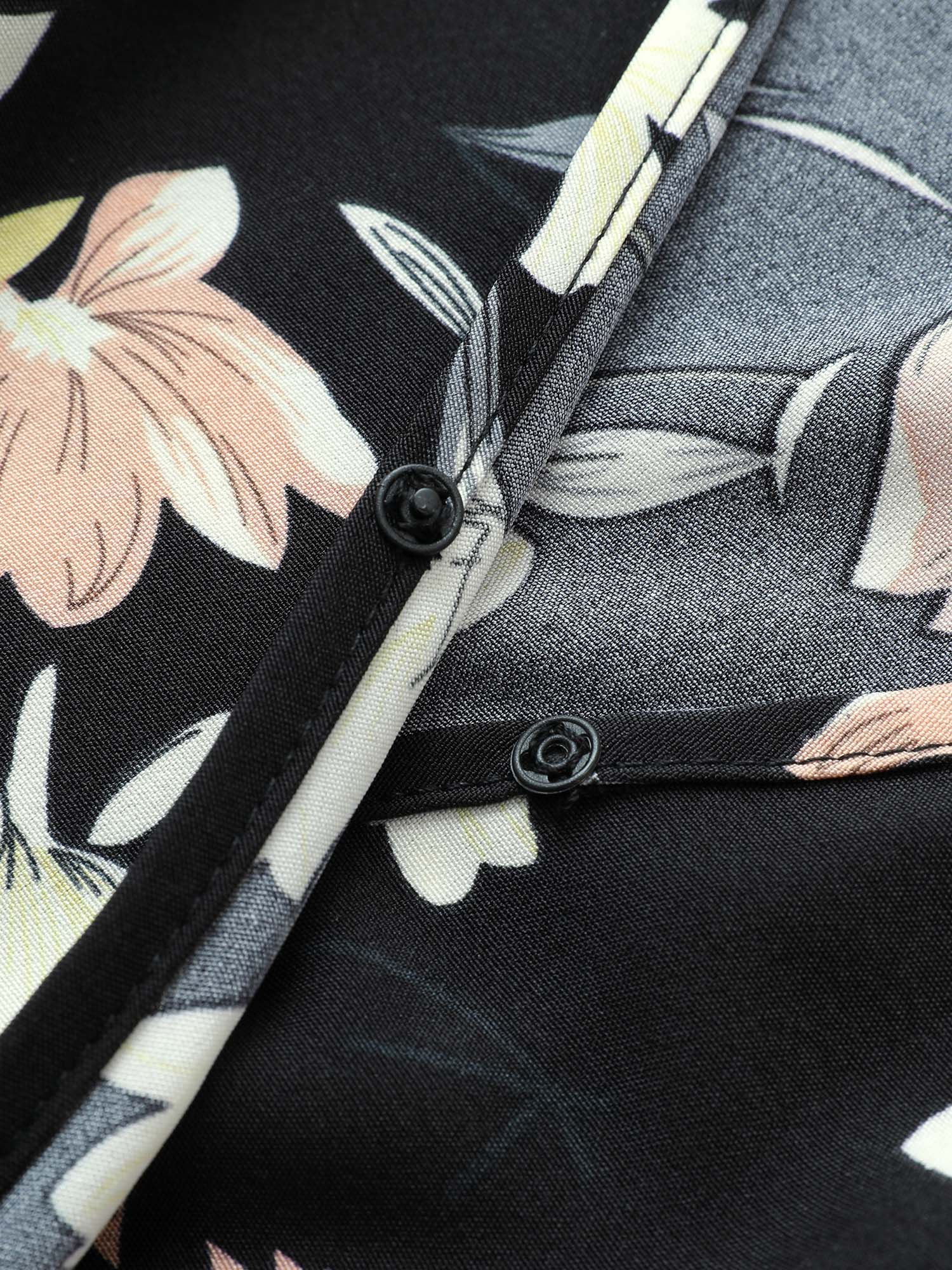 Floral Elastic Waist Belted Wrap Jumpsuit