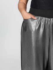 Sequin Stretchy Color Contrast Pants