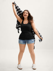 Supportive Bra Pleated Fitted Tank Top