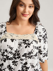Silhouette Floral Lace Detail Blouse