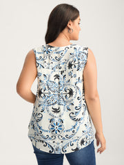 Silhouette Floral Print Tank Top