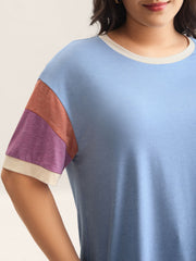 Supersoft Stretchy Color Contrast T-Shirt
