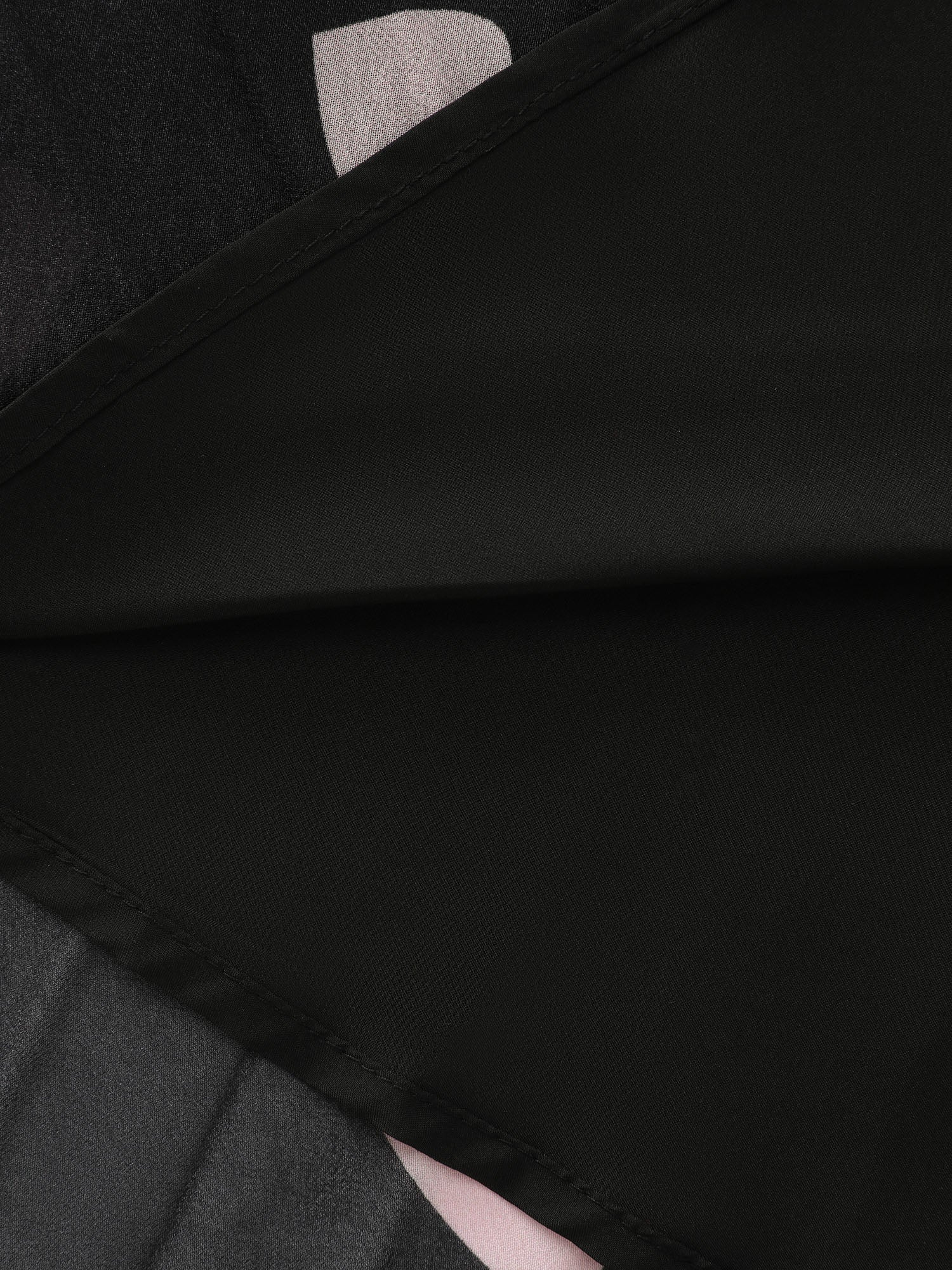 Heart Mesh Pleated Maxi Skirt