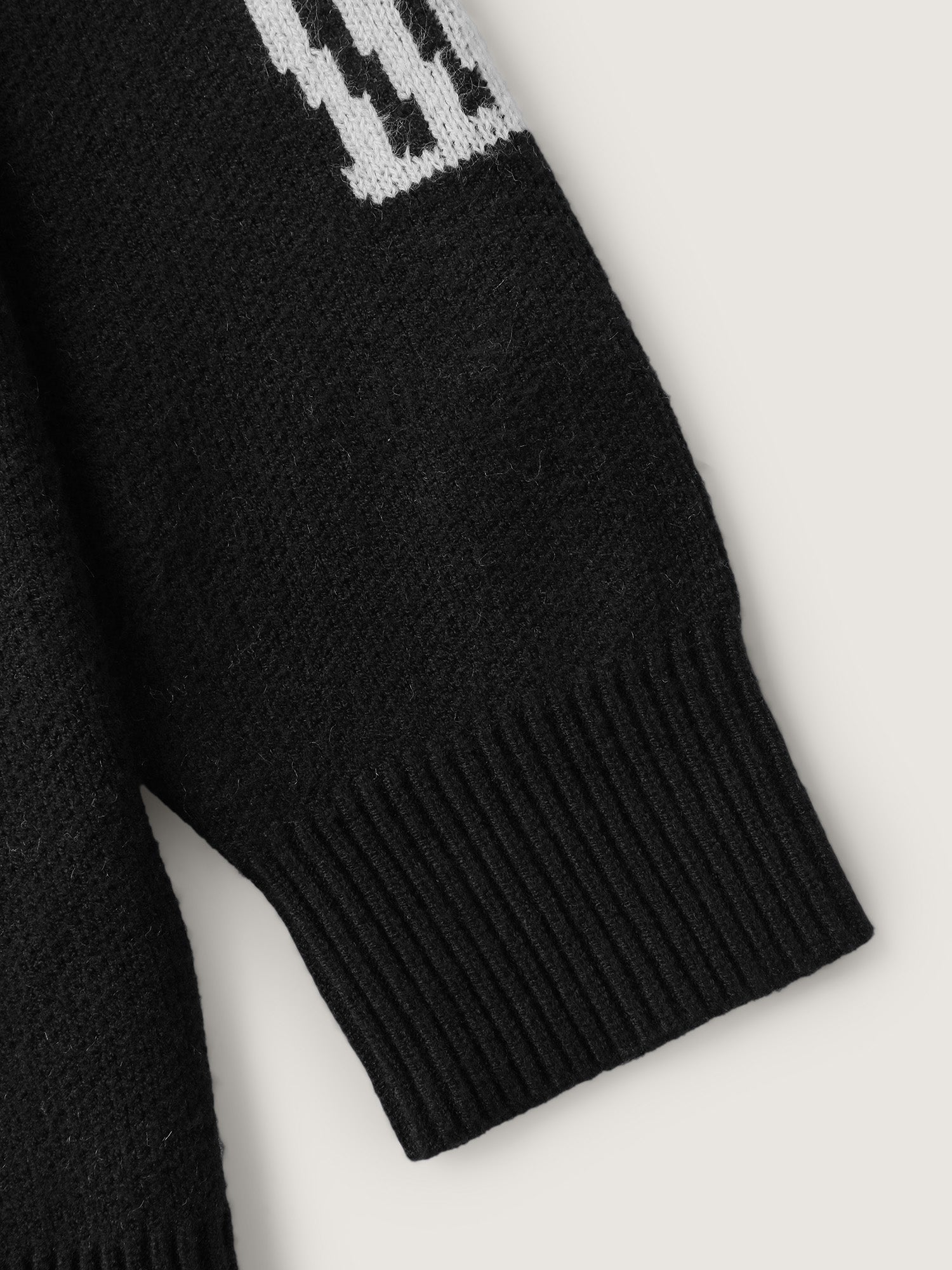 Skeleton Ribcage Print Button Knit Cardigan