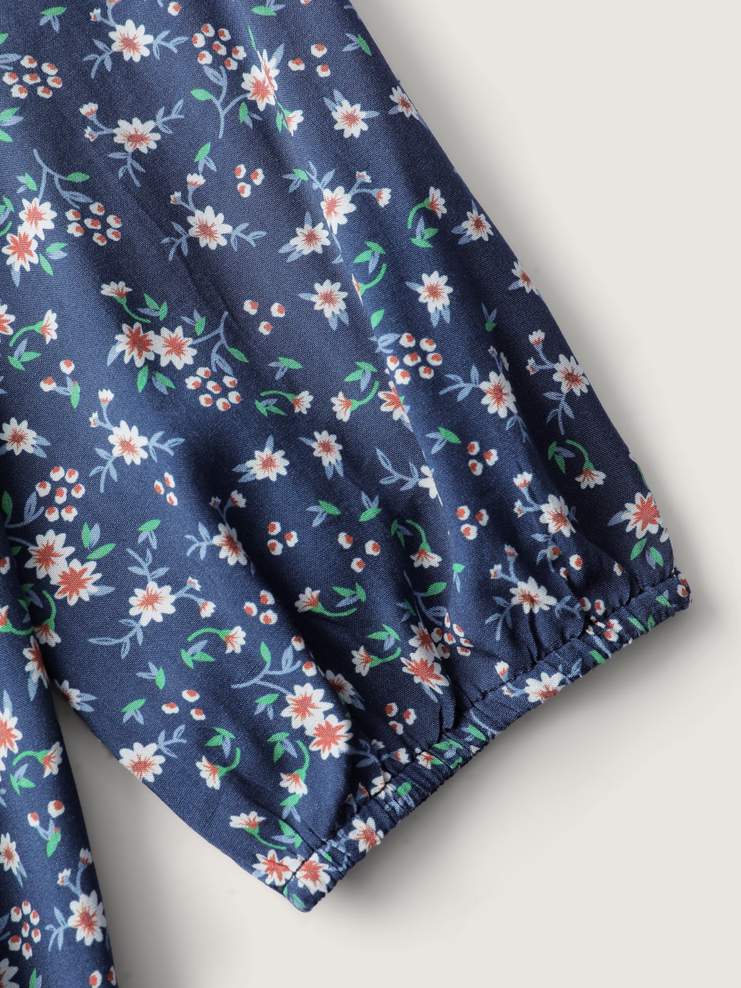 Floral Print Drawstring Bust-Ease Midi Dress