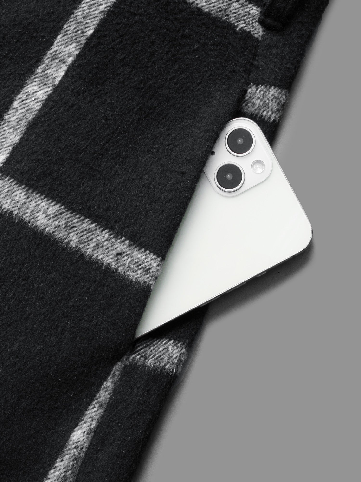 Plaid Lapel Collar Belted Jacket