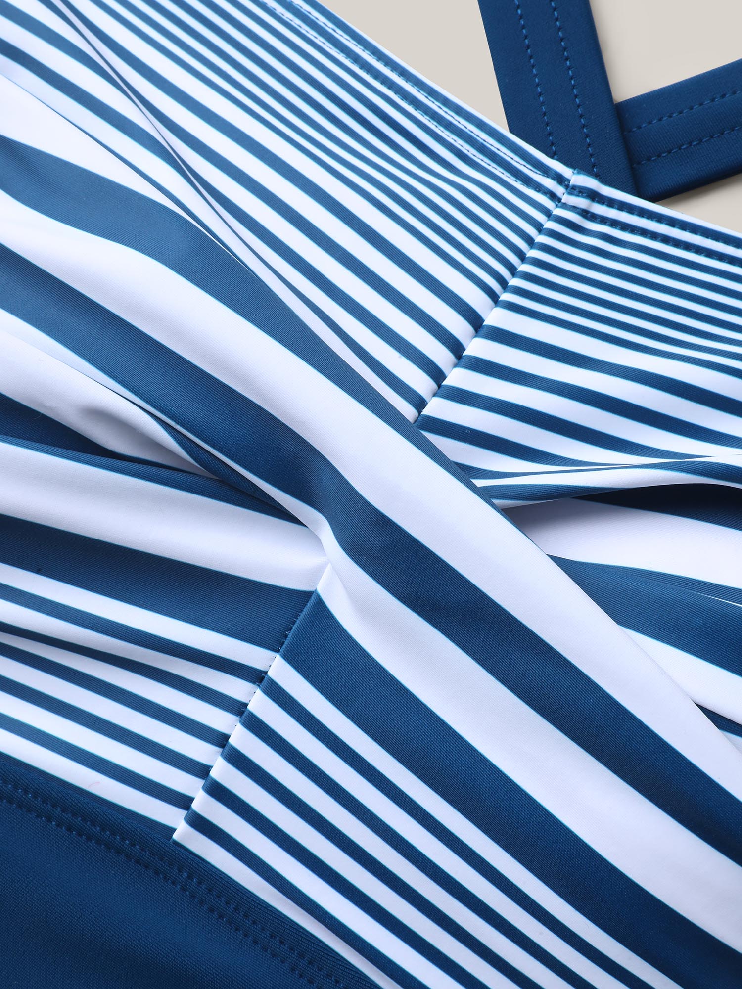 Anti-Float Ties Twist Belted Swim Dress