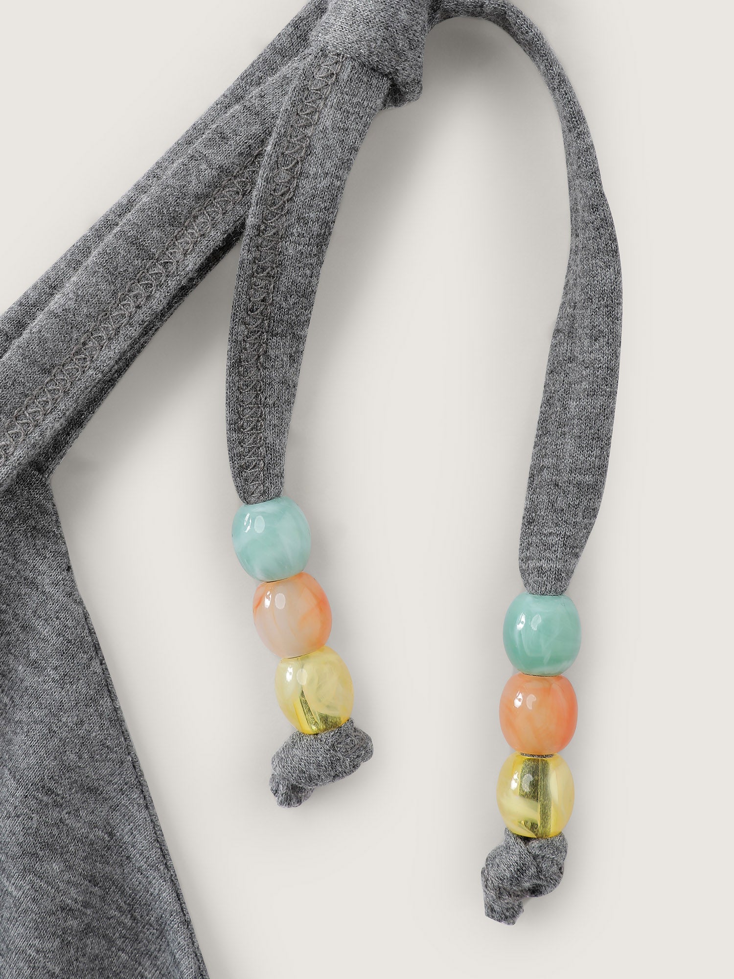 Shoulder-Tie Stretchy Beaded Neckline Jumpsuit