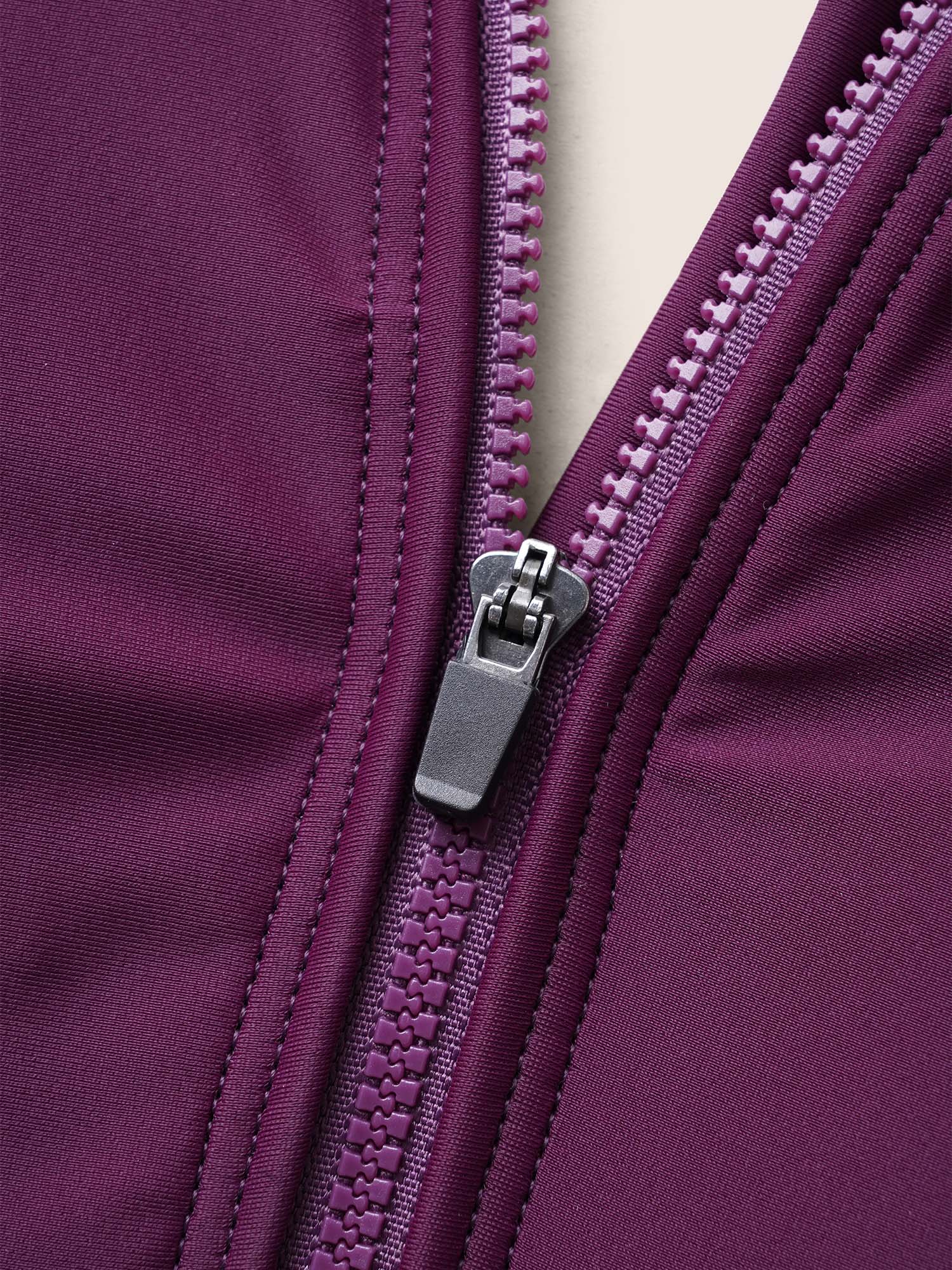 Solid Half Zip Ruffle Cap Sleeve One Piece Swimsuit