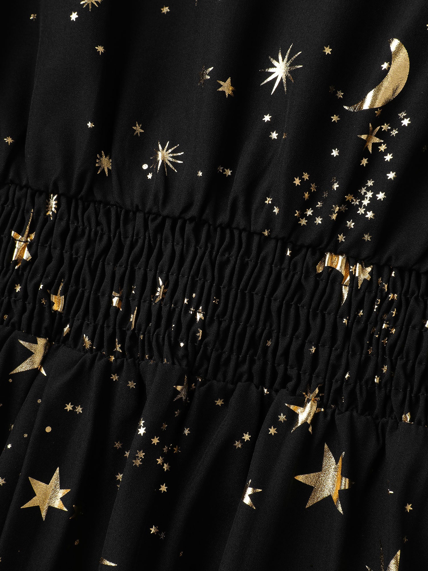 Shimmery Starry Neck Cut-Out Midi Dress