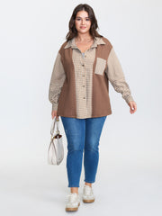 Colorblock Textured Pocket Button Jacket